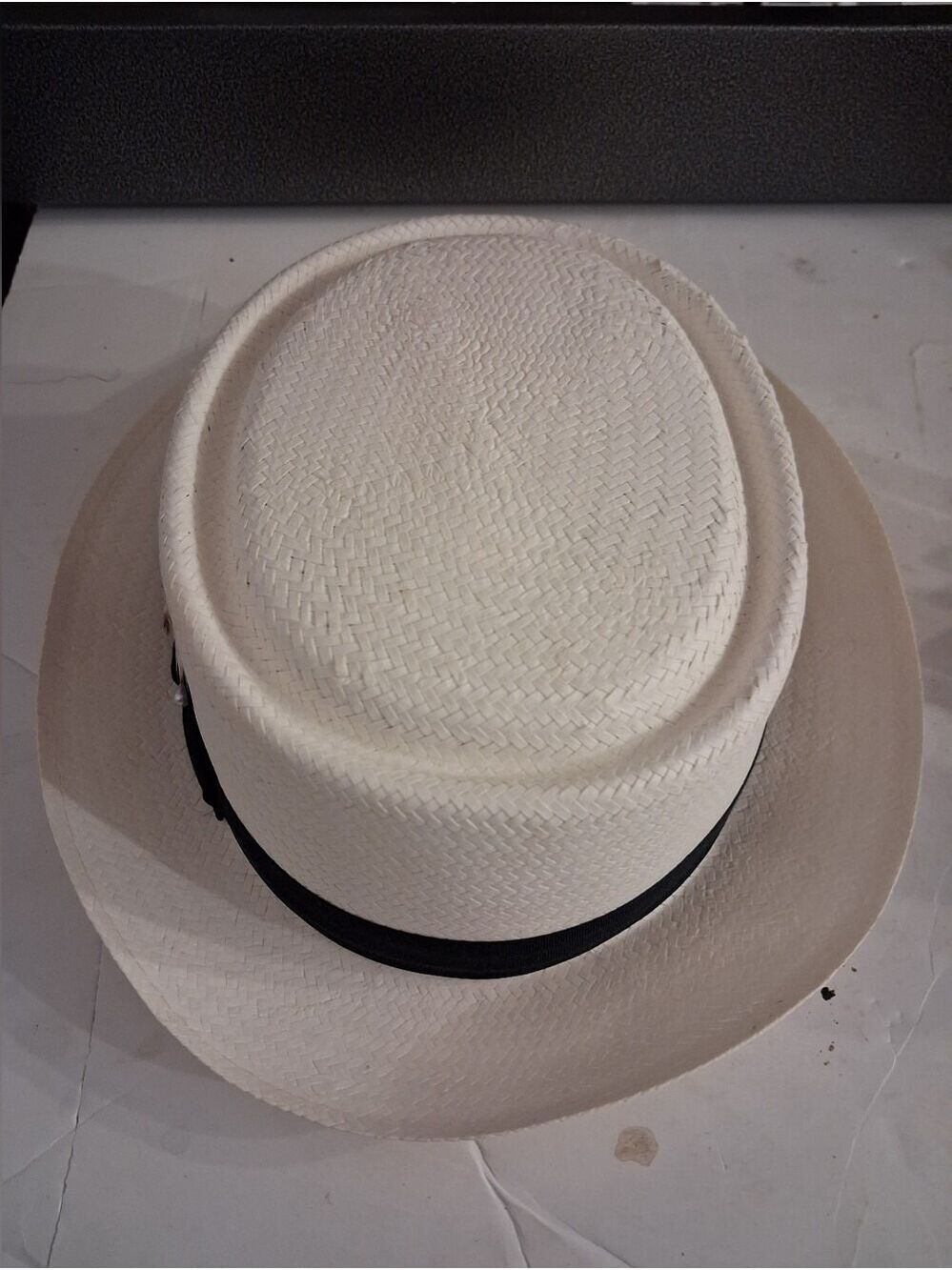 Vintage Fedora Park Royal Weave Straw Hat - Made In USA - Tight Telascope
